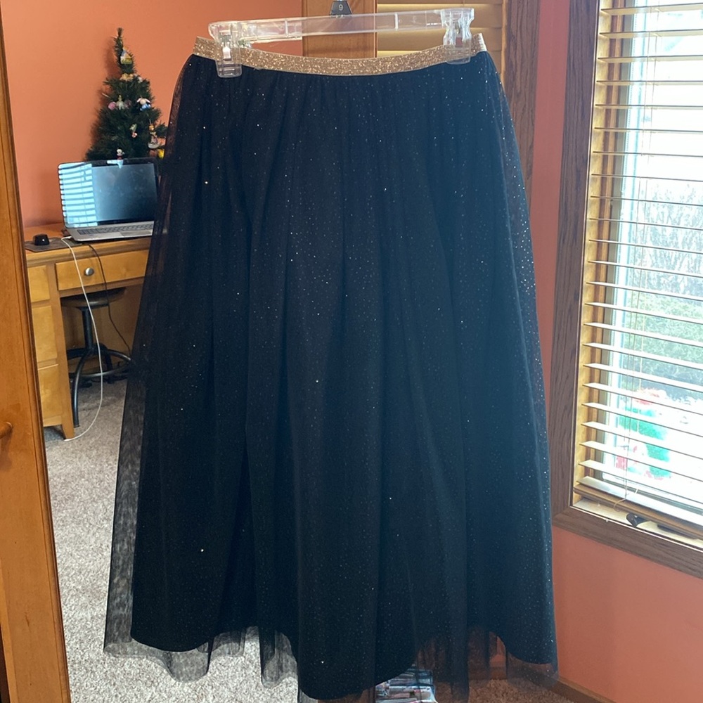 Elastic waist tulle party skirt tulle midi skirt nye